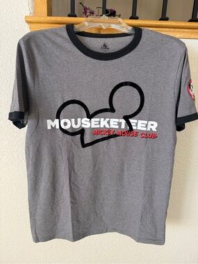 Mouseketeer Mickey Mouse Club Gray Tee Men’s Small